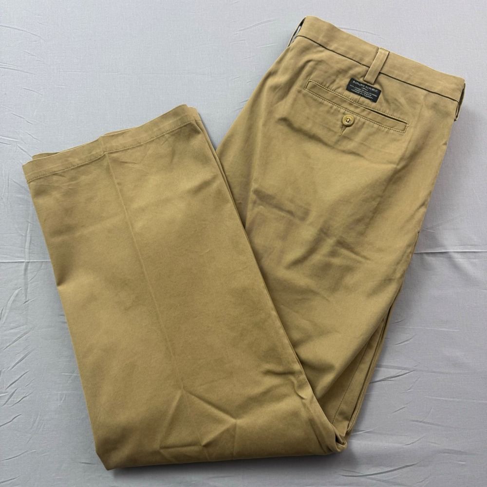 Banana Republic Gavin Chino Men 38x30 Khaki Tan Straight Leg Cotton Cashmere